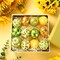 12 Pcs Summer Sunflower Tree Ornament Shiny Hanging Sunflower Ball Yellow Sequin Hanging Ornament Sunmer Tree Decoration
